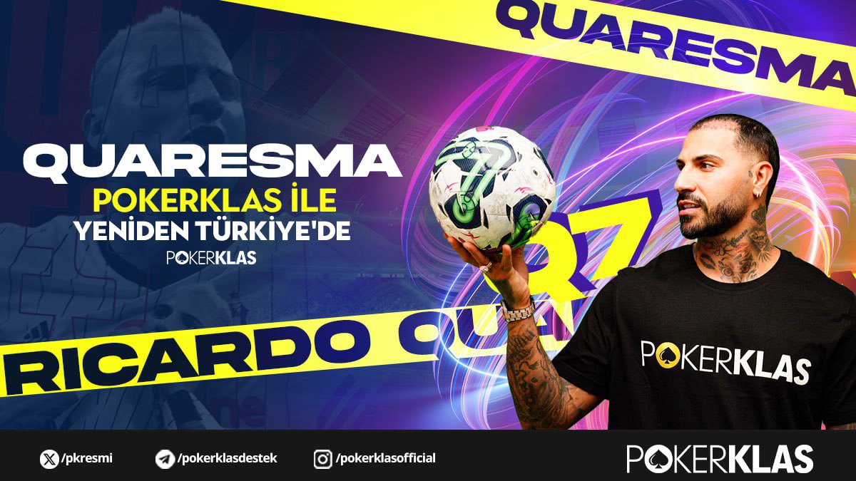 🌐 PokerKlas Güncel : bit.ly/3tJoMMZ 👑Pokerklas'ın Resmi Marka Elçisi Ricardo Quaresma !