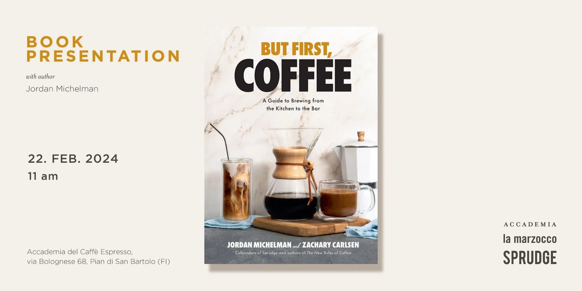 Sprudge In Florence! Join Us At Accademia Del Caffe Espresso For A But First, Coffee Book Event sprudge.cc/42zRInx <a href="/lamarzocco/">La Marzocco</a> #florence