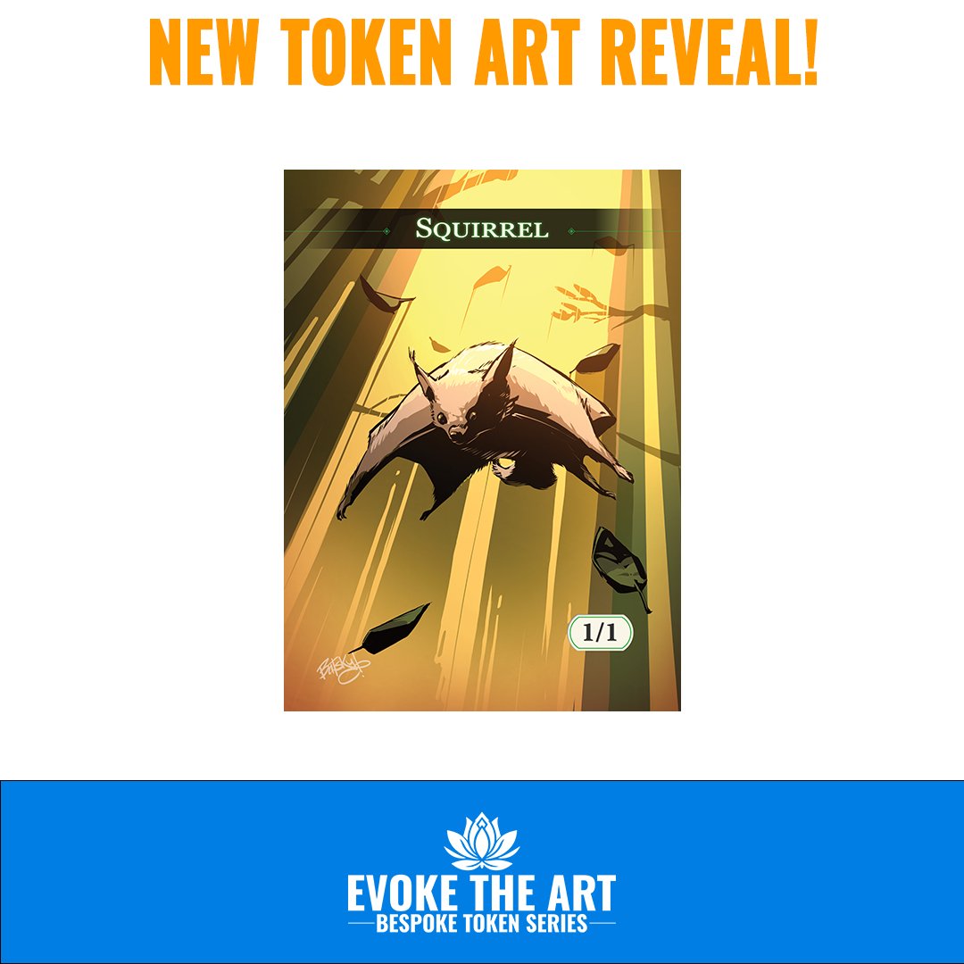 Introducing the Squirrel Token from our Evoke the Art: Bespoke Token Series! 🌳 Agile, charming, and ready to join your game as a 1/1 green creature. Pre-order the complete set now 📎 zaximus.com #MTG #MTGCommunity #MTGAccessories #EvokeTheArt