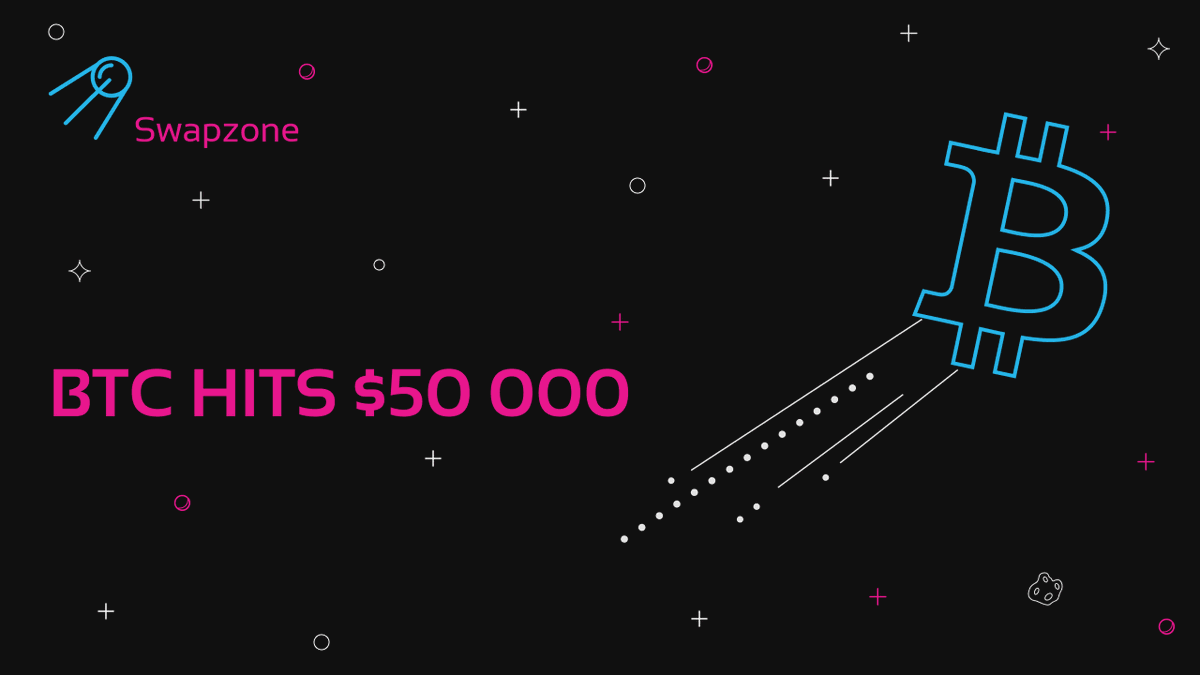 ⚡️ $BTC hits $50k!⚡️ The last time we saw this was in 2021. Will it hold up this time around? Share your predictions on the future of Bitcoin! Acquire your @Bitcoin with Swapzone: swapzone.io/exchange/eth/b…