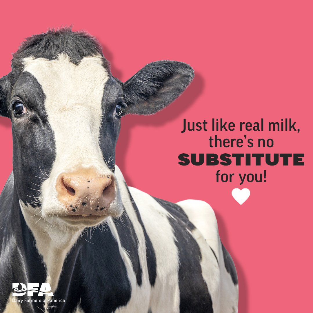 There’s nothing like true love on #ValentinesDay. True love gives you strength, fuels your fire &amp; pushes you to be your best — just like real milk.

Couldn't agree more? Retweet ... or repost ... whatever we're calling them now! Either way, send them to your #Valentine!
