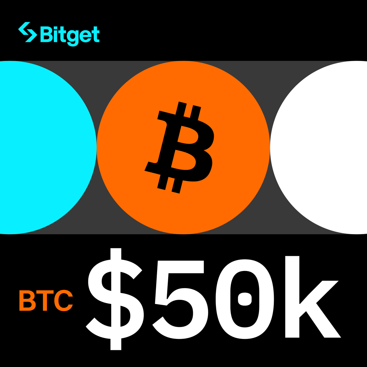 1 #Bitcoin = $50,000
