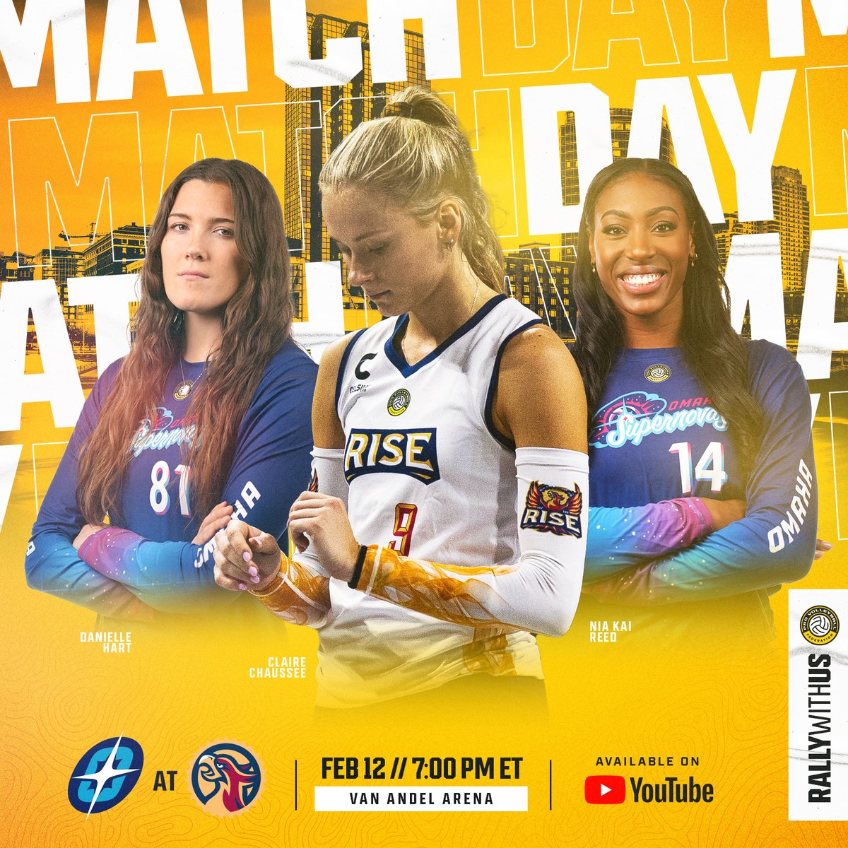 mlvolley's tweet image. Two big time matches tonight to close out Week 3. 🏐 

Watch it all LIVE and FREE on @YouTube, 7 pm. ET tonight.

#RallyWithUs #RealProVolleyball #ProVolleyball