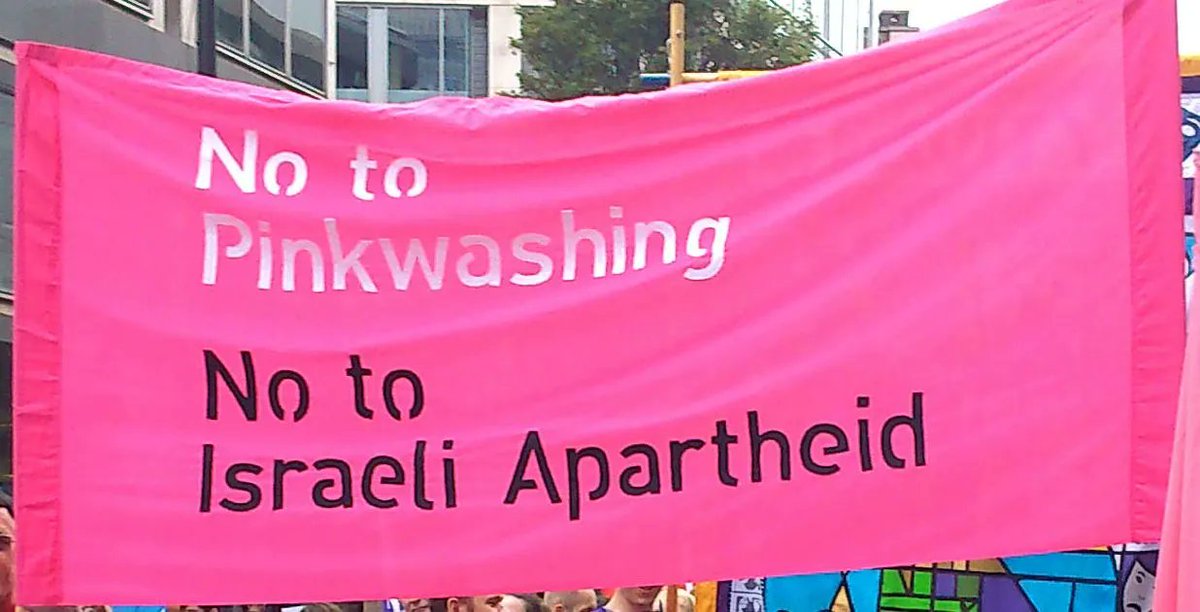 'A thread: What is Pinkwashing?' A brief overview of pinkwashing, one of Israel’s methods to cover up its crimes in Palestine by #babykilla. Translated by Mercan Baş. en.velvele.net/2024/02/12/a-t…