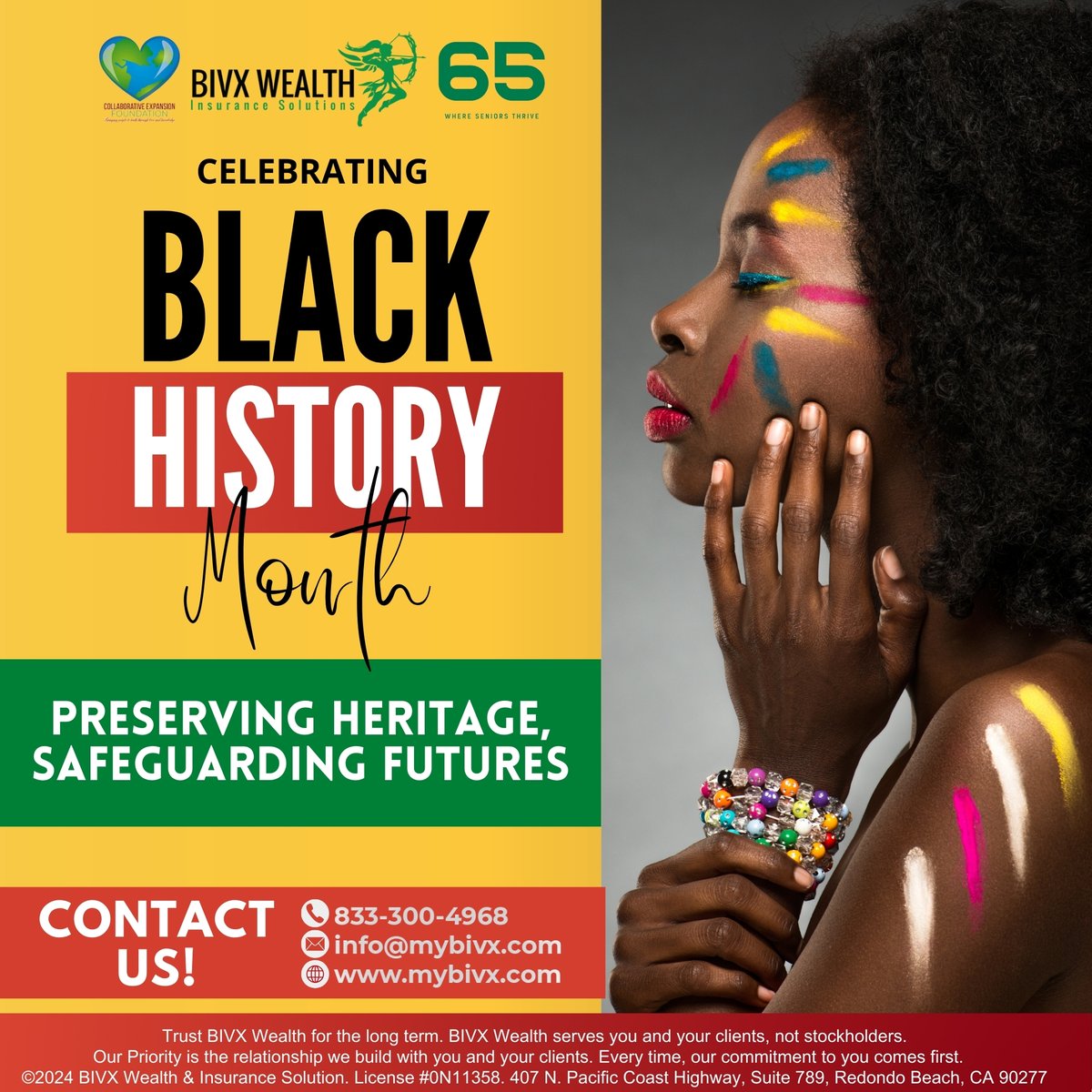 StepsNil's tweet image. Empowering generations, securing legacies. 
This Black History Month, let's celebrate resilience, honor achievements, and prioritize financial wellness. Insurance isn't just about protection—it's about building a legacy that lasts.

#BIVX #Secure65HealthPlans #BlackHistoryMonth