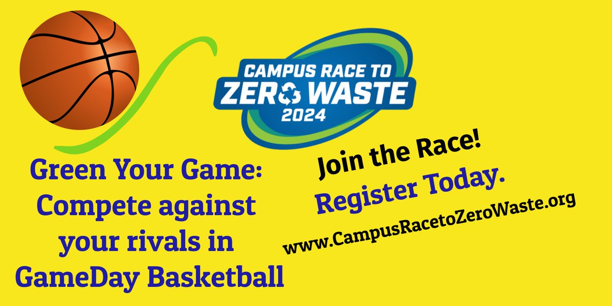 Campus Race to Zero Waste (@campusrace2zero) on Twitter photo GameDay Basketball category is still open for registration! <a href="/campusrace2zero/">Campus Race to Zero Waste</a>. Register at recyclesearch.com/profile/campus…, learn more about b-ball category, campusracetozerowaste.org/participate/ca… #CampusSustainability #Recycling #ZeroWaste #GameDay GameDay Basketball category is still open for registration! <a href="/campusrace2zero/">Campus Race to Zero Waste</a>. Register at recyclesearch.com/profile/campus…, learn more about b-ball category, campusracetozerowaste.org/participate/ca… #CampusSustainability #Recycling #ZeroWaste #GameDay