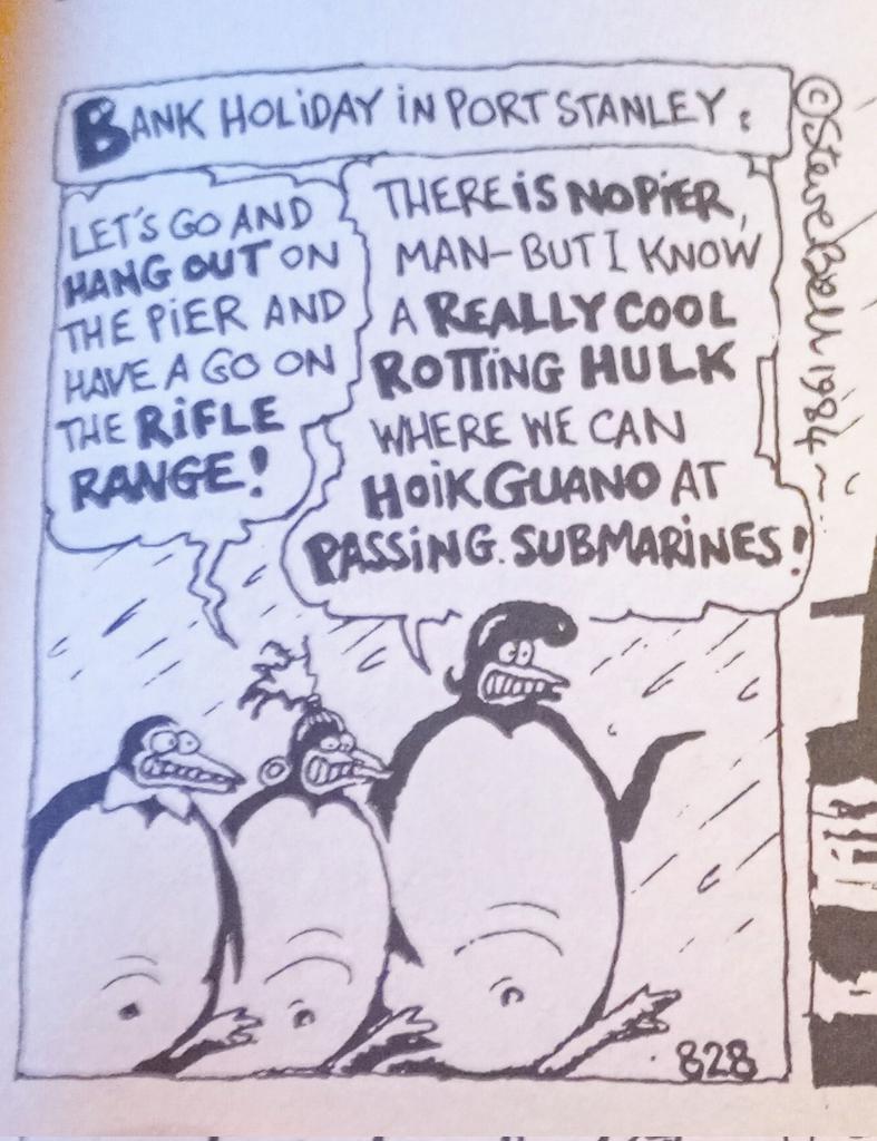 Gargarin's tweet image. Reading #BloomCounty reminded that there was a time when the Guardian featured two comic strips both of which featured Penguins . #comics