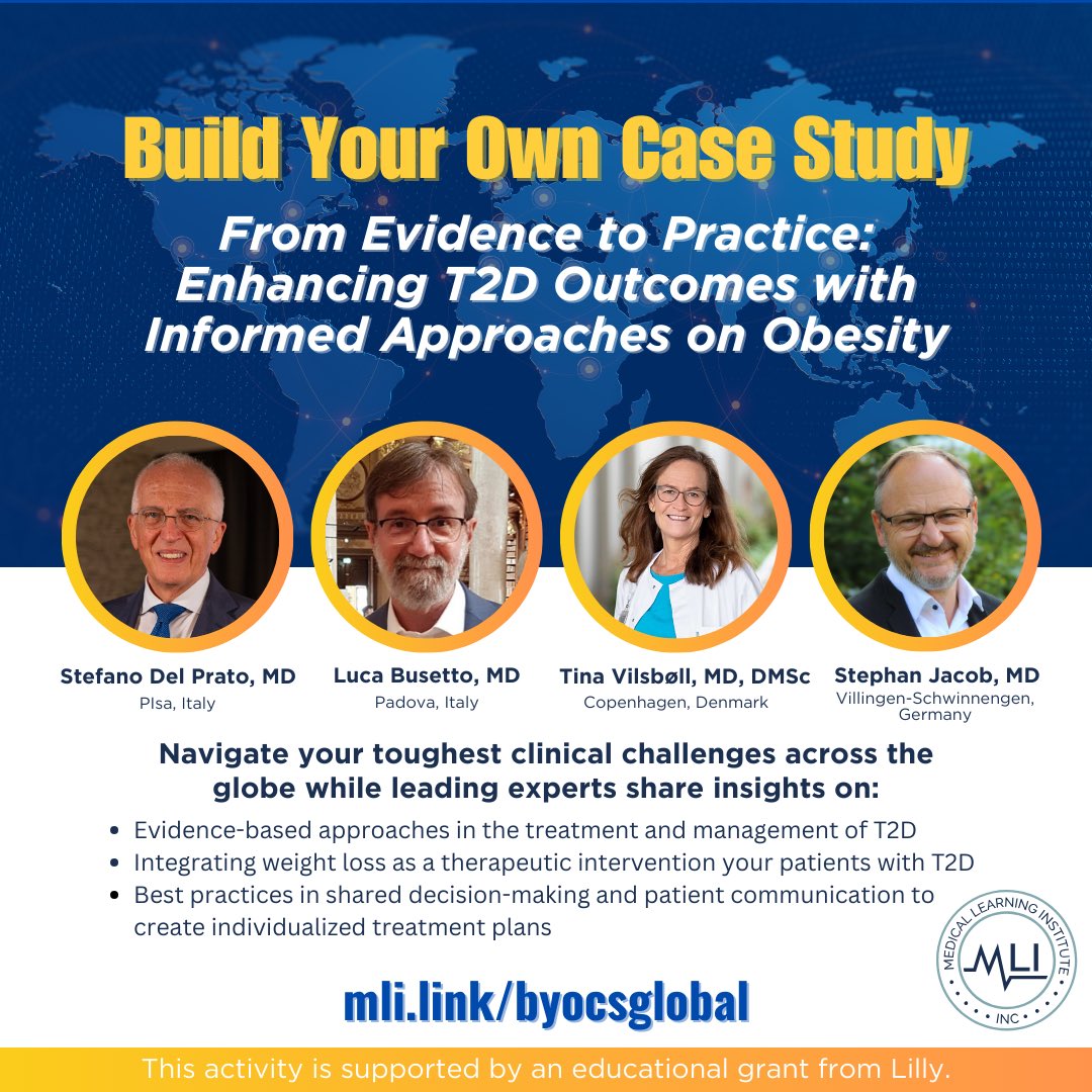 I've teamed up with @mlieducation to develop this engaging, interactive Build Your Own Case Study activity on enhancing outcomes in #T2D with informed approaches in #obesity. I invite you all to participate & earn credit for free here » mli.link/byocsglobal