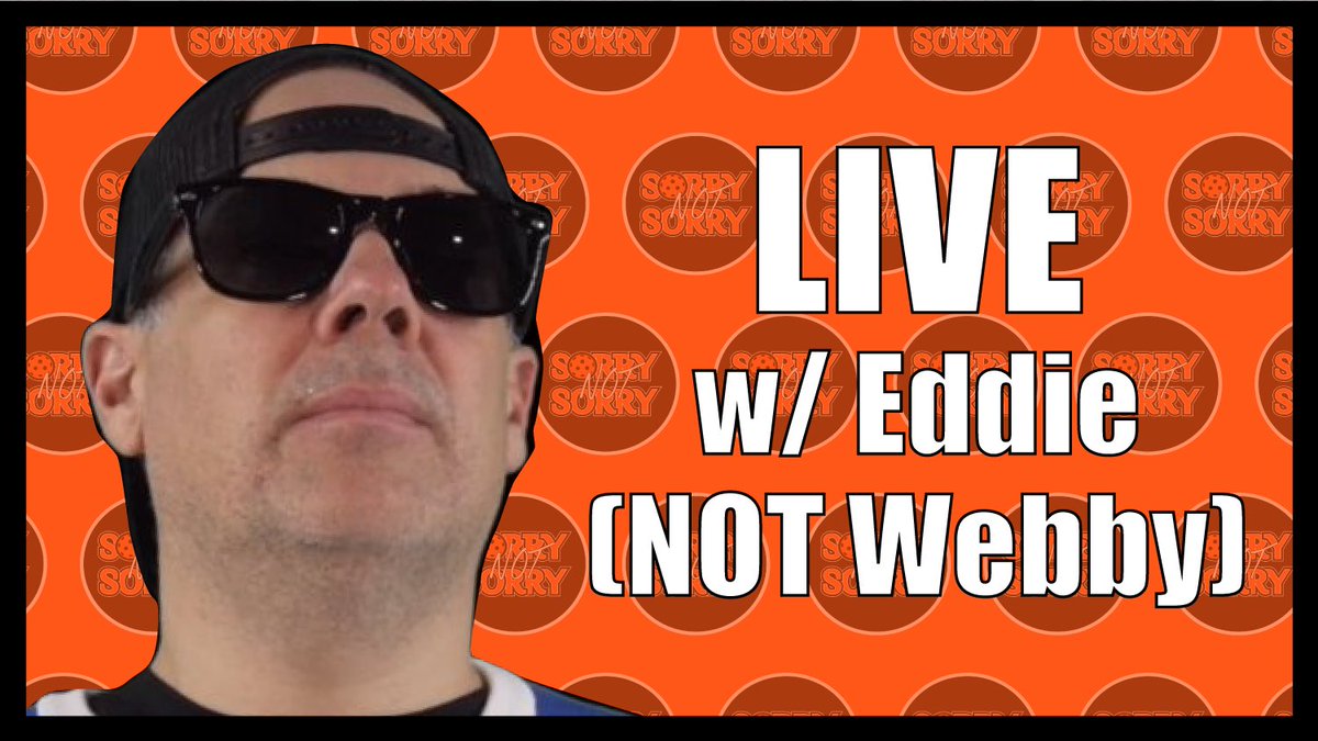 TONIGHT - Join me for a special LIVE episode of Sorry Not Sorry w/ Eddie of <a href="/eddieandwebby/">Eddie and Webby</a> 

5 PM PST

youtube.com/@sorrynotsorry…