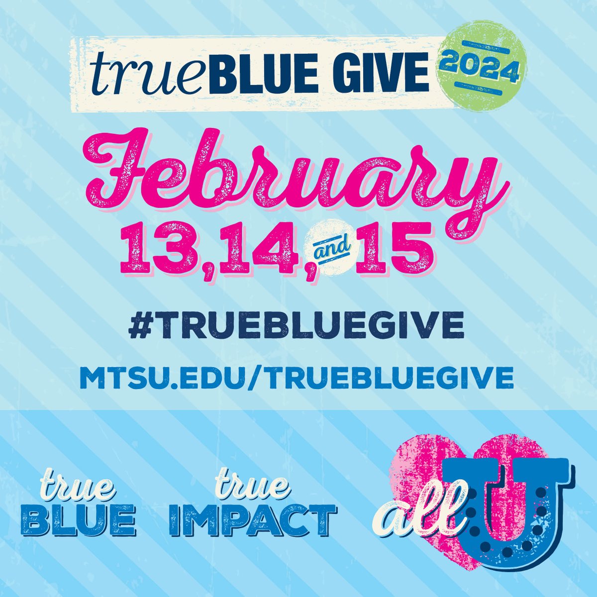 MTAthletics's tweet photo. #TrueBlueGive starts TOMORROW! Follow @MTSUBRAA for all the latest updates and information this week, and we hope you'll join us in positively impacting our student-athletes!

#BLUEnited | #TrueBlue https://t.co/V13cpCFeAd