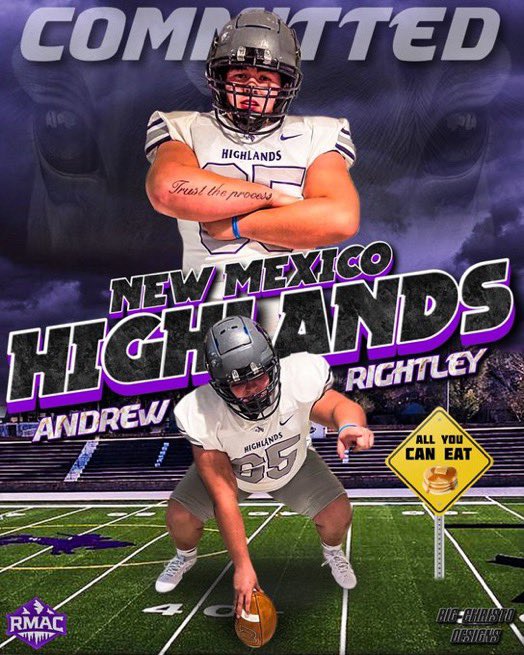 Andrew Rightley (@andrightley65) on Twitter photo I’m proud to announce that I am 100% committed to NMHU‼️🤠 proud to be a cowboy‼️ <a href="/NMHUFootball/">NMHU Football</a> @NMHUcoachrhud <a href="/VHSJagFootball/">VHS Jaguars Football</a> @_coachcage <a href="/NMrecruits/">NM Athletes</a> <a href="/PrepRedzoneNM/">Prep Redzone New Mexico</a> <a href="/Bigchristodes/">Big Christo Designs ™️</a>
#BTS🐆 I’m proud to announce that I am 100% committed to NMHU‼️🤠 proud to be a cowboy‼️ <a href="/NMHUFootball/">NMHU Football</a> @NMHUcoachrhud <a href="/VHSJagFootball/">VHS Jaguars Football</a> @_coachcage <a href="/NMrecruits/">NM Athletes</a> <a href="/PrepRedzoneNM/">Prep Redzone New Mexico</a> <a href="/Bigchristodes/">Big Christo Designs ™️</a>
#BTS🐆