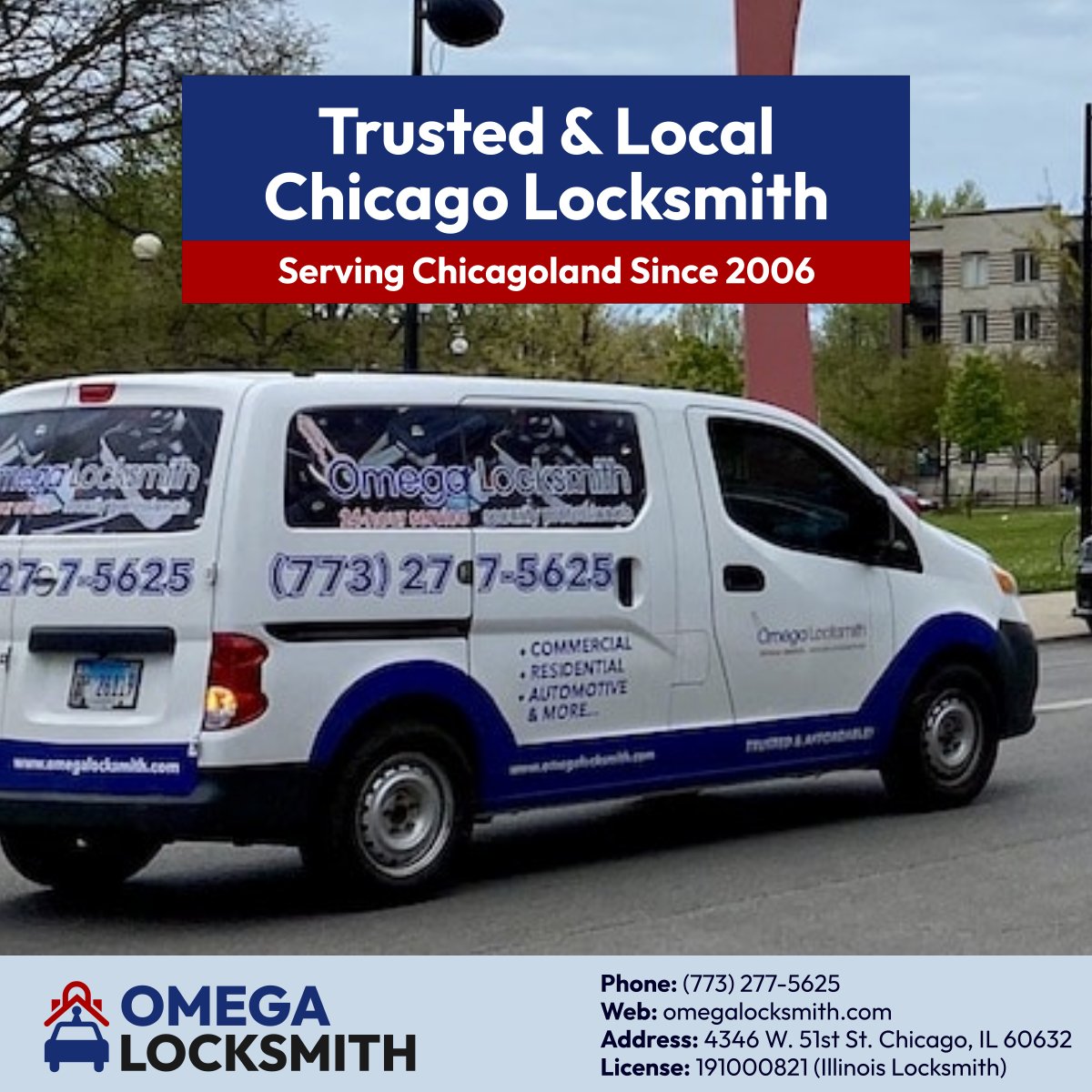 Omega Locksmith (@omegalocksmith) on Twitter photo Omega Locksmith is your truted Chicago locksmith company providing 24-hour mobile locksmith services the Chicago area. Connect with us now!
π 773-277-5625
π» omegalocksmith.com
#omegalocksmith #chicago #chicagoil #locksmith #chicagoland #greaterchicago Omega Locksmith is your truted Chicago locksmith company providing 24-hour mobile locksmith services the Chicago area. Connect with us now!
π 773-277-5625
π» omegalocksmith.com
#omegalocksmith #chicago #chicagoil #locksmith #chicagoland #greaterchicago