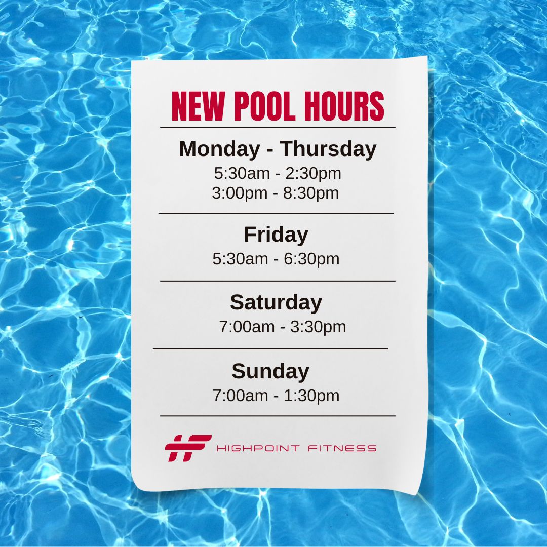 We've expanded our pool hours. Come on over and take a dip! #highpointfitness #pool #swimming #swim #hours #newhours #fitness #bethelpark #pittsburgh