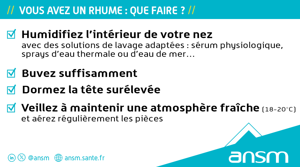 ansm's tweet image. #vasoconstricteurs: nous avons exprimé un avis divergent sur les mesures adoptées par @EMA_news qui reposent sur des mises en garde et contre-indications sur les notices/RCP
👉Nous maintenons notre reco de ne pas utiliser ces médicaments en cas de #rhume
↪️ow.ly/5y5L50QA9fl