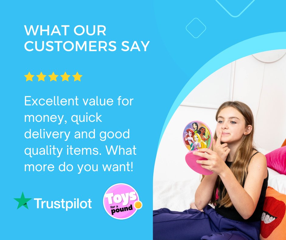 Thank you for the toy-tastic review, Tanya! 😃 So happy to hear you had a positive experience shopping with us! 🤗 #toysforapound #toys #toy #cheap #cheaptoys #kidstoys #bargain #bargaintoys #dealfinder #deals #sale