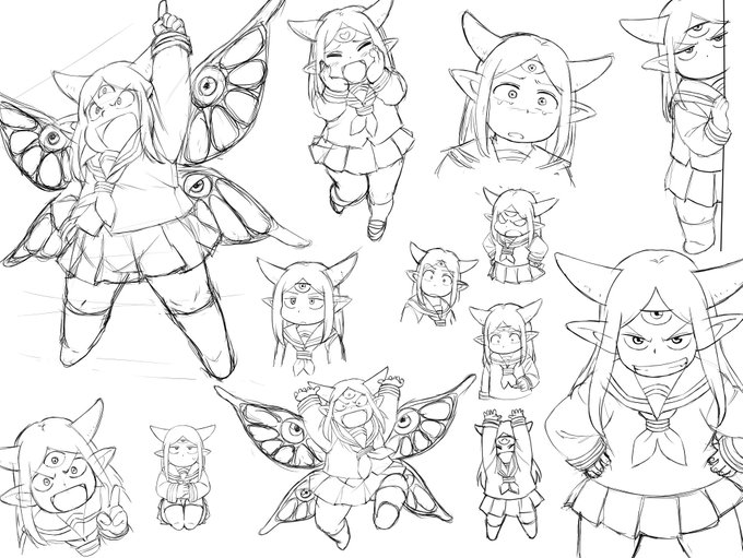 lv1魔王のラフ色々〜✨ 