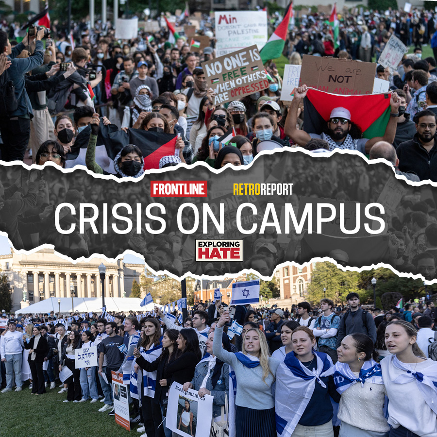 PBS_PR's tweet image. A new @frontlinePBS investigation, "Crisis on Campus," explores the firestorm raging on America's most prestigious college campuses, ignited by the Israel-Hamas conflict. Coming this Spring #frontlinePBS #TCA24