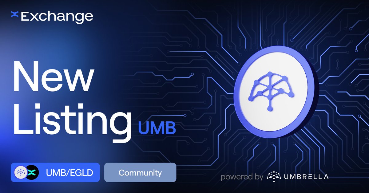 xExchangeApp's tweet photo. Already powering ecosystem apps with oracle feeds, @UmbNetwork is expanding its presence in the #MultiversX DeFi landscape.

The $UMB token is now listed on xExchange.

💱 Swaps &amp; liquidity provision enabled

https://t.co/Q7VcQPwIWF https://t.co/6OEWxxkr9Y