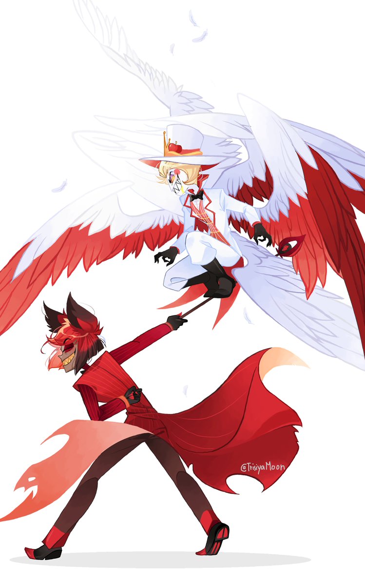 LailaMoon_'s tweet photo. I need this duo 🦌🍎

{ #HazbinHotel #HazbinHotelFanart #HazbinHotelAlastor #HazbinHotelLucifer #radioapple } https://t.co/2BhPIDRdUr