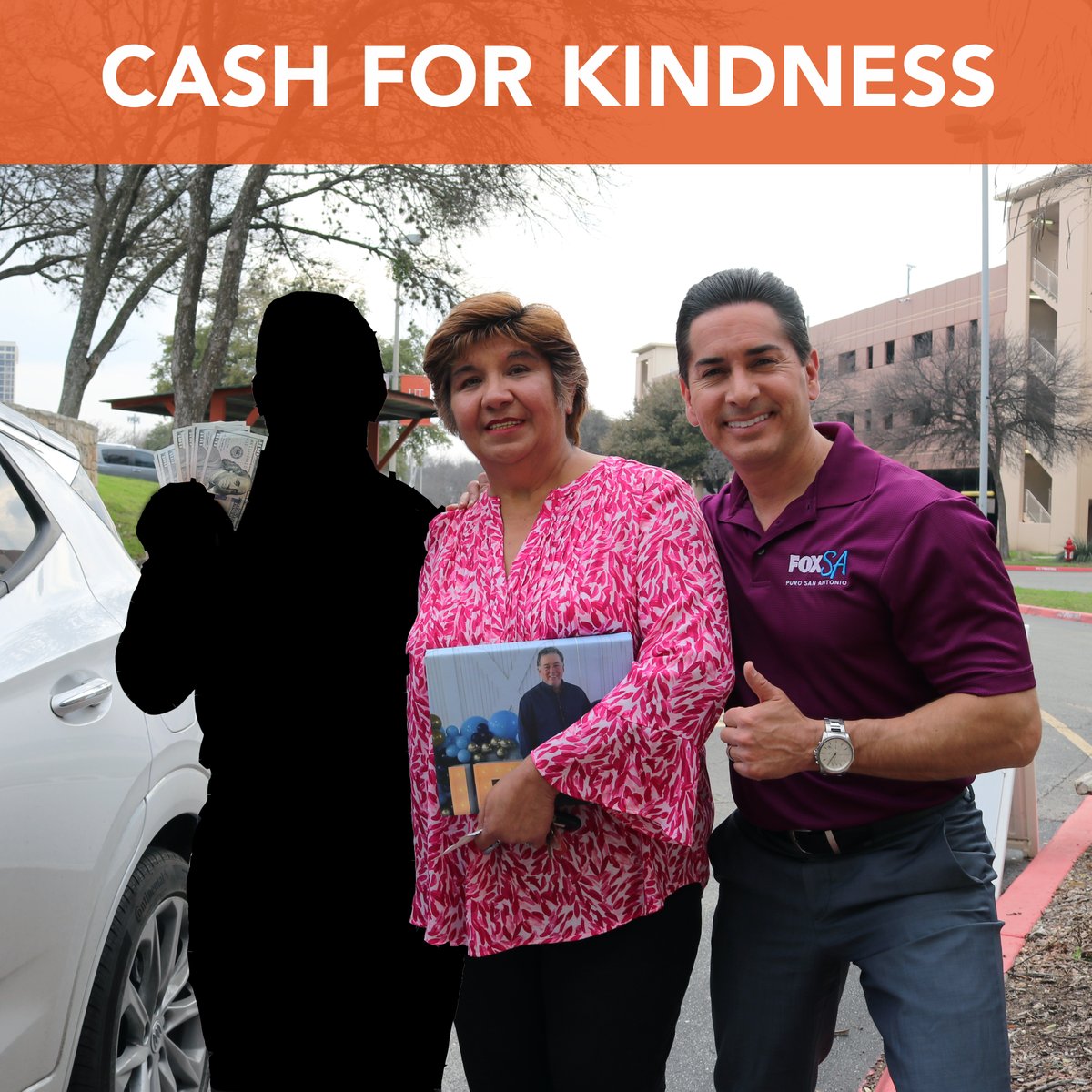 mayscancer's tweet photo. An employee who works at @UTHealthSAMDA was nominated for @KABBFOX29's #CashForKindness award! Tune in on Wednesday, Feb. 14 at 9 p.m. to see who was acknowledged for this amazing award. 🧡 https://t.co/96ahFwrSr0
