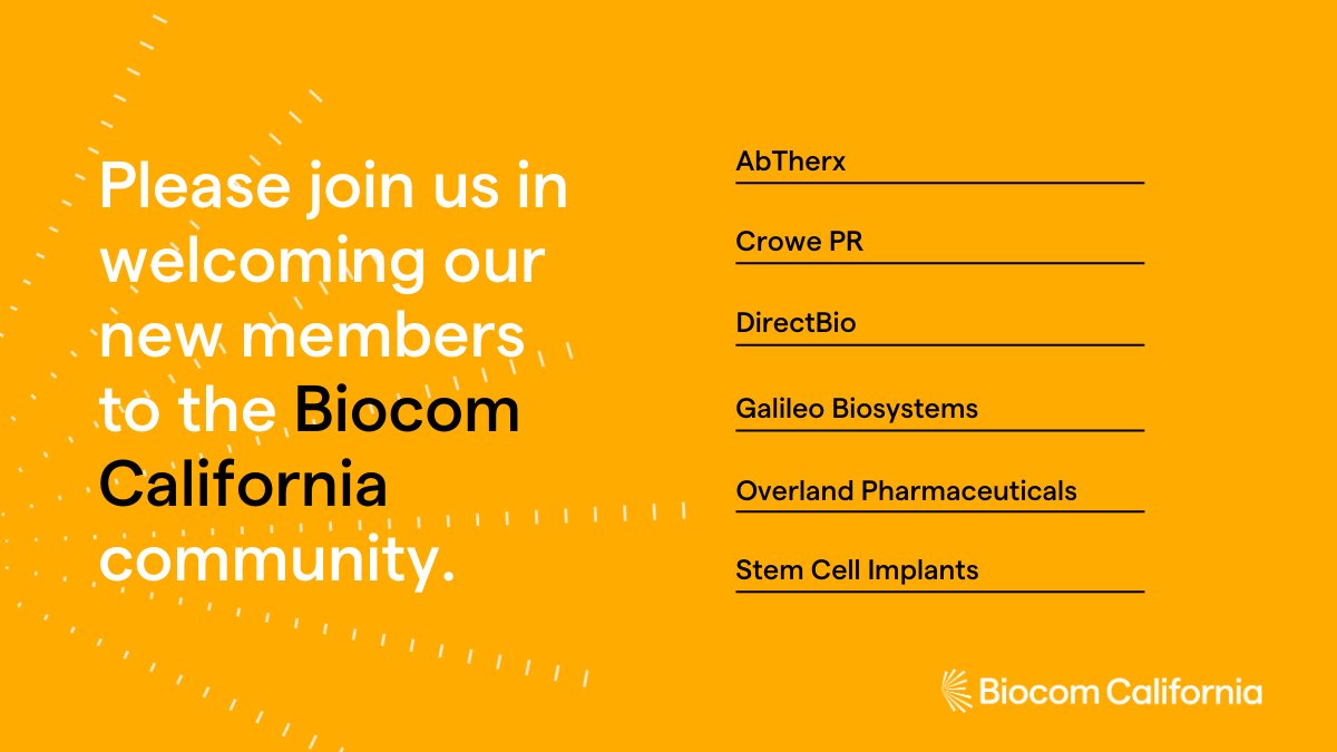 Happy #NewMemberMonday!
⏩#AbTherx’s tech accelerates &amp; enables therapeutic antibody discovery
📢<a href="/CrowePR/">Crowe PR</a> specializes in consumer goods, hospitality, healthcare &amp; tech companies
🦴<a href="/SCImplants/">Stem Cell Implants</a> is introducing the power of stem cell biotechnology to the dental &amp; orthopedic markets
