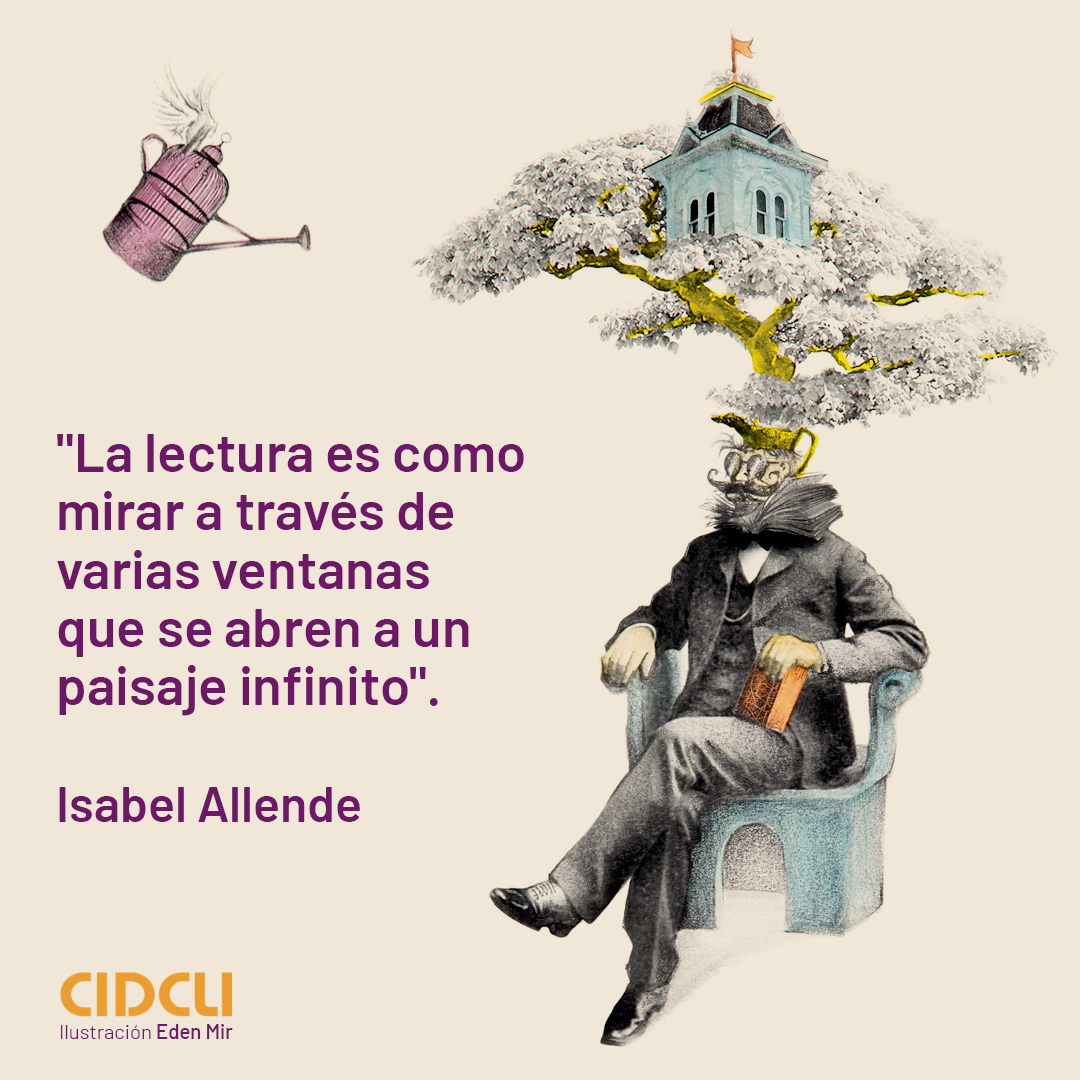 "La lectura es como mirar a través de varias ventanas que se abren a un paisaje infinito". Isabel Allende (1942), escritora chilena. #IsabelAllende #lectura #frases #leeresvivir #LeerEsCrecer #lalecturaescultura #LeerTransforma
