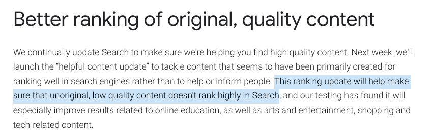 Marie_Haynes's tweet photo. Worth reading again if you were impacted by the helpful content system. 
https://t.co/0ymjc7QJKx https://t.co/YZOIo71its