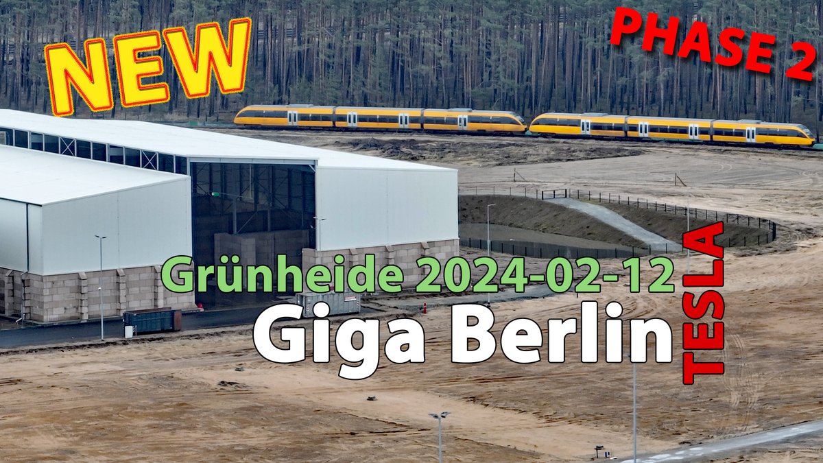 😎👉Tesla Giga Berlin Update #193 - PHASE 2 🚨 NEW drone video online! 2024-02-12 youtube.com/watch?v=CkLYxb… @elonmusk #tesla #GigaBerlin #gigafactory #gf4