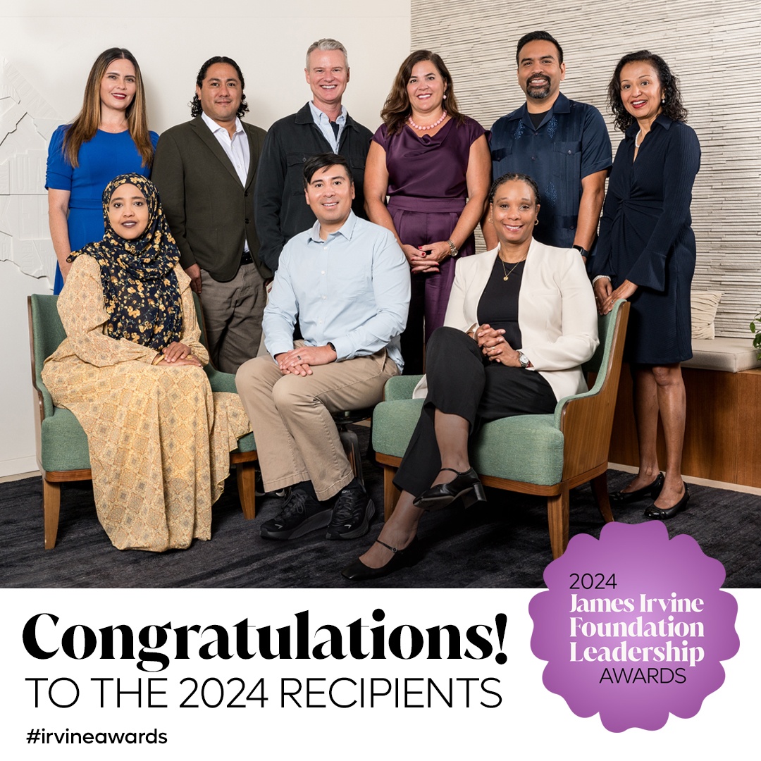 The moment we've all been waiting for is finally here! We are thrilled to introduce the recipients of the 2024 James Irvine Foundation Leadership Awards.

Join us in recognizing these nine outstanding Californians!

Meet the recipients: irvineawards.org

#IrvineAwards