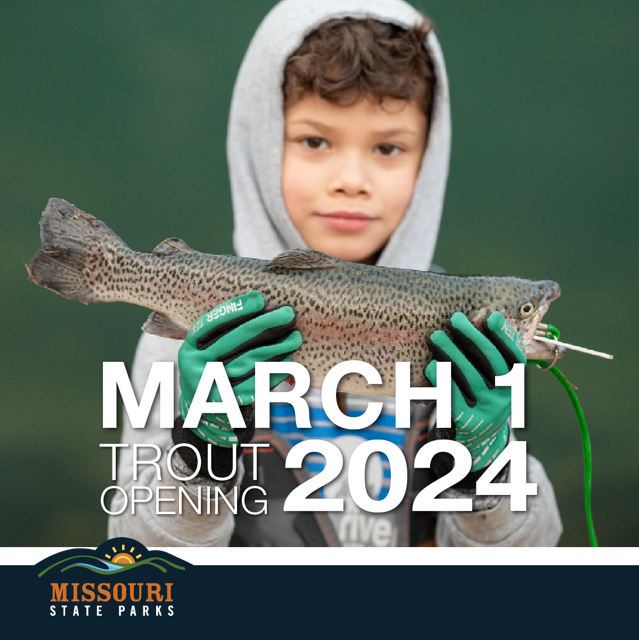 mostateparks's tweet image. The countdown is on.

Join us at Bennett Spring, Montauk and Roaring River state parks for opening day!

#MoTroutSeason2024