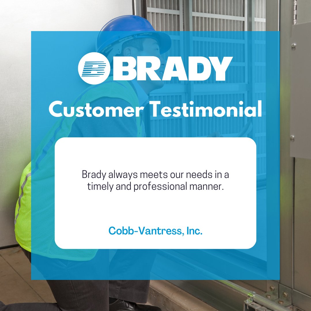 At Brady, our top priority is providing outstanding customer service and delivering exceptional results. Contact us today and experience the difference that sets Brady apart!