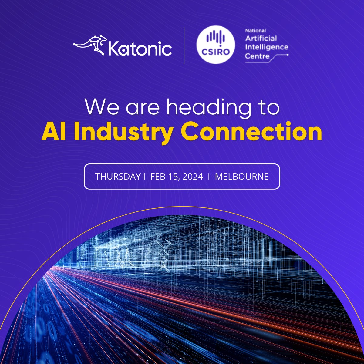 Join us for the AI Industry Connection event in Melbourne on Feb 15! Explore 'Generative AI's impact on work' with @CSIRO's Data61, National AI Centre & @The_AiGroup. Don't miss our Sales Director Meg Sing's session on boosting productivity & customer satisfaction with Gen AI.