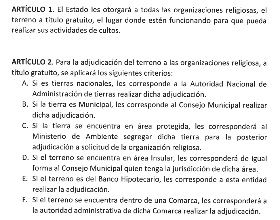 yuripittim's tweet photo. Miren el anteproyecto 141 "POR EL CUAL EL ESTADO LE OTORGA A TITULO GRATUITO A LAS ORGANIZACIONES RELIGIOSA, EL TERRENO DONDE REALIZAN SUS ACTIVIDADES DE CULTO..." Presentado por ABEL BEKER, JUAN ESQUIVEL, DANIEL RAMOS, ZULAY RODRIGUEZ, ALINA GONZALEZ Y ALEJANDRO CASTILLERO. https://t.co/5yn3e3LHlJ