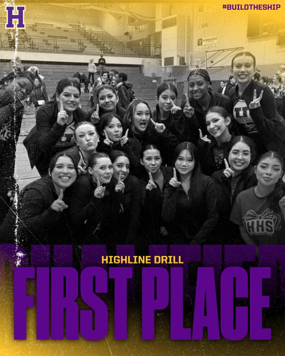 Congrats to the HIghline Drill Team. They placed 1st in Military at the Kentridge competition this past weekend. They have now qualified for Districts in all three categories- Pom, Dance & Military. #highlineproud