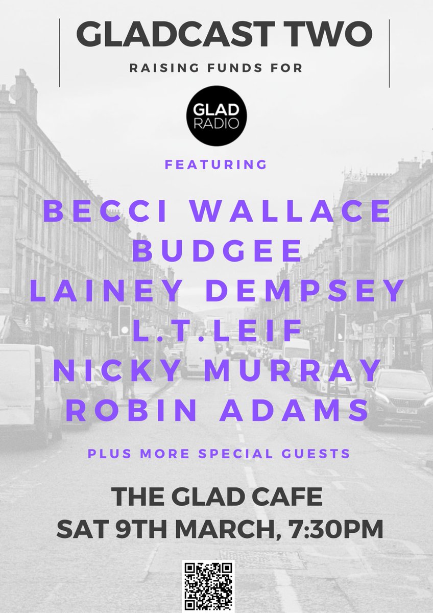 Glad Radio (@gladradio) on Twitter photo Join us for a night at <a href="/thegladcafe/">The Glad Cafe</a> on Sat 9 March featuring <a href="/Toidfish/">Becci Wallace McGarvey</a> <a href="/lauraleif/">ltleif</a> <a href="/NickyMurray93/">Nicky Murray</a> <a href="/RobinAdamsMusic/">Robin Adams</a> and more brownpapertickets.com/event/6241149 Join us for a night at <a href="/thegladcafe/">The Glad Cafe</a> on Sat 9 March featuring <a href="/Toidfish/">Becci Wallace McGarvey</a> <a href="/lauraleif/">ltleif</a> <a href="/NickyMurray93/">Nicky Murray</a> <a href="/RobinAdamsMusic/">Robin Adams</a> and more brownpapertickets.com/event/6241149