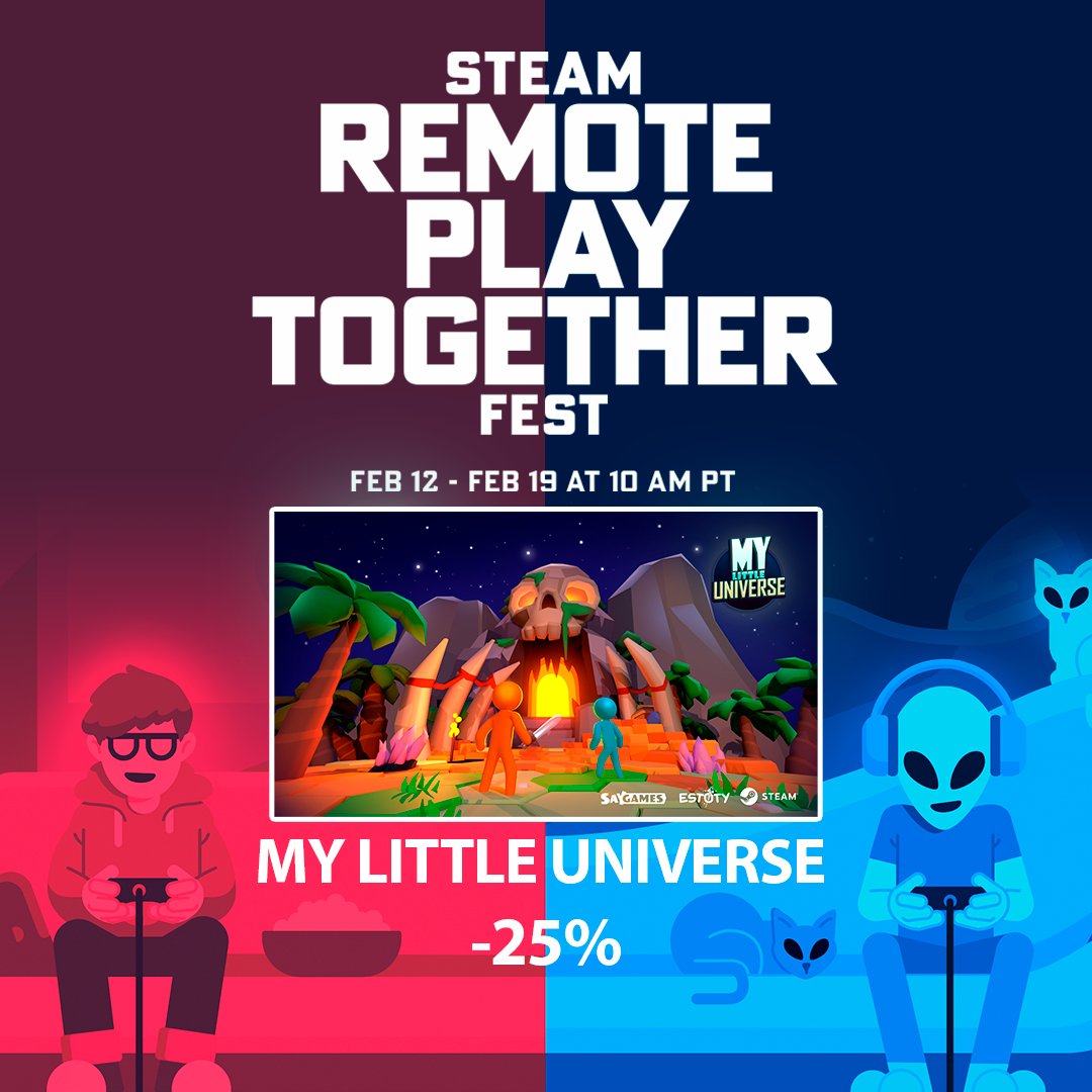 🚀✨ Dive into the fun of Steam Remote Play Together Festival with "My Little Universe"! 🌌 Get 25% off and share the adventure with friends, no matter where they are. Don't miss this! 🎮 #MyLittleUniverse #SteamRemotePlay #PlayTogether