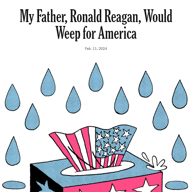 ianbremmer's tweet photo. “so what would my father say about the decline of civility and the ominous future of our democracy? i don’t think he would address his party’s front runner at all”

-ronald reagan’s daughter for the nyt https://t.co/9WnqQbRXVi