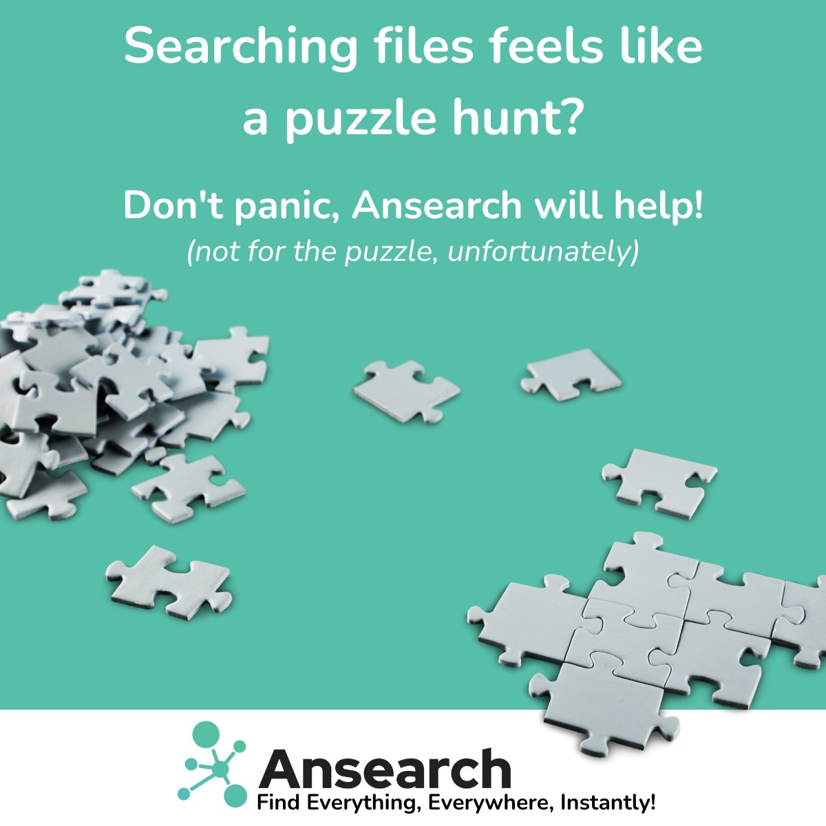 GetAnsearch's tweet image. Is searching your documents as challenging as hunting puzzle pieces?🧩Don&apos;t panic, @GetAnsearch will help (not for the puzzle, unfortunately)!✨ Explore the power of Ansearch today for FREE at
ansearch.net/?utm_source=tw…  #Ansearch #KnowledgeManagementTools