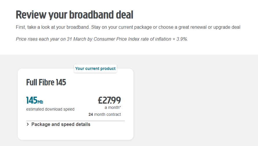 TALKINGBAWZ's tweet photo. @Plusnet Sent me an email today to say my bill will increase by £2.21 per month which is linked to inflation. On my account, is says 3.9% inflation.  Surely that would be £1.09 increase? https://t.co/478vVBvjcM