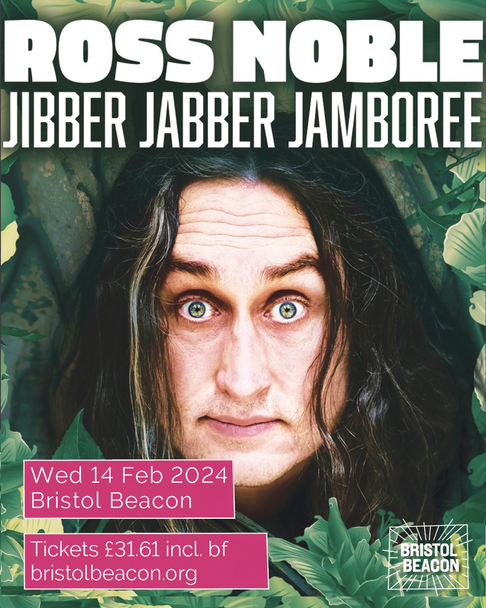 What's on this week?📢 Join @realrossnoble for an evening of inspired nonsense as he celebrates his 21st solo stand-up tour in Jibber Jabber Jamboree🎙️ Coming to Beacon Hall on Wed 14 Feb. Limited availability Tickets: bit.ly/3welbam (4/🧵)