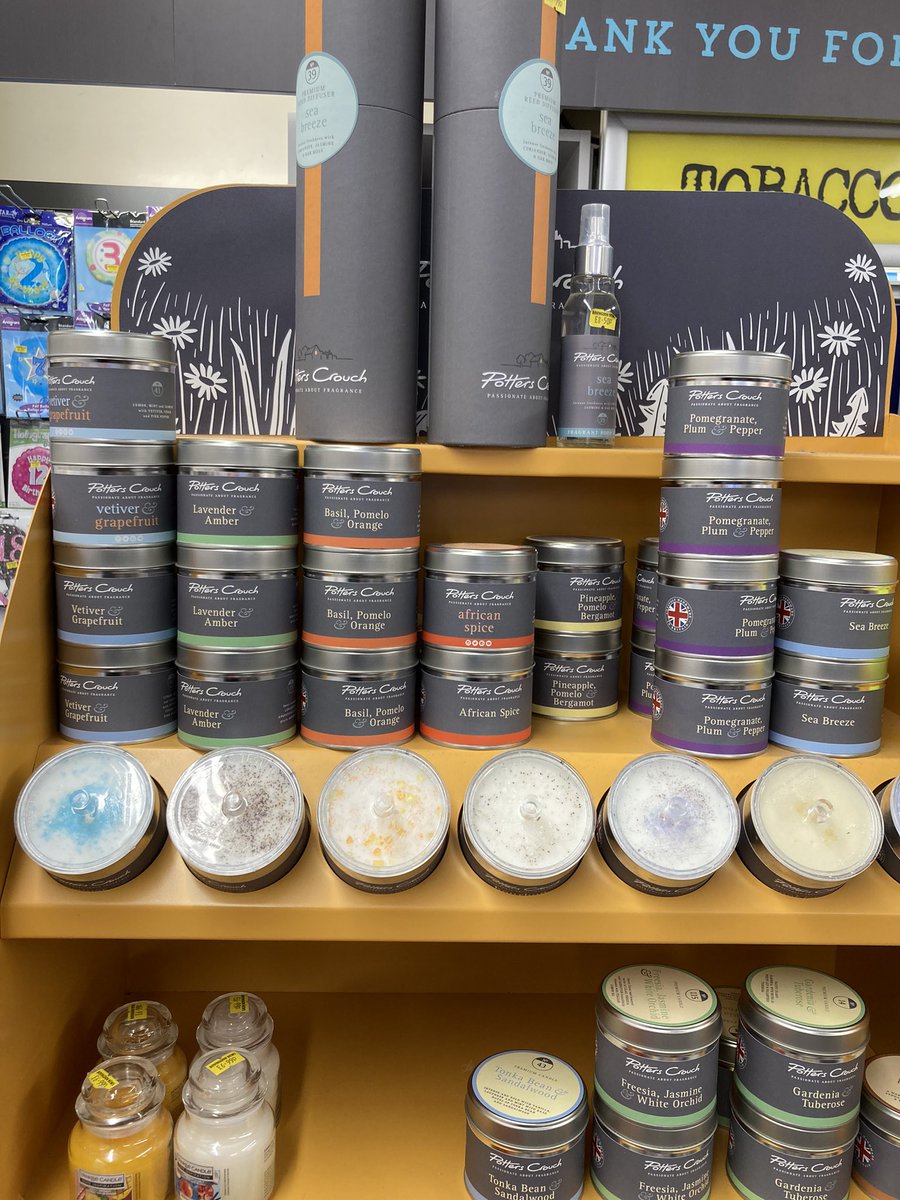 Fantastic range of super candles from @PottersCCandles available at Bovingdon News #bovingdon @cardgains @greetingstoday @Justacard1 @Prog_Greetings