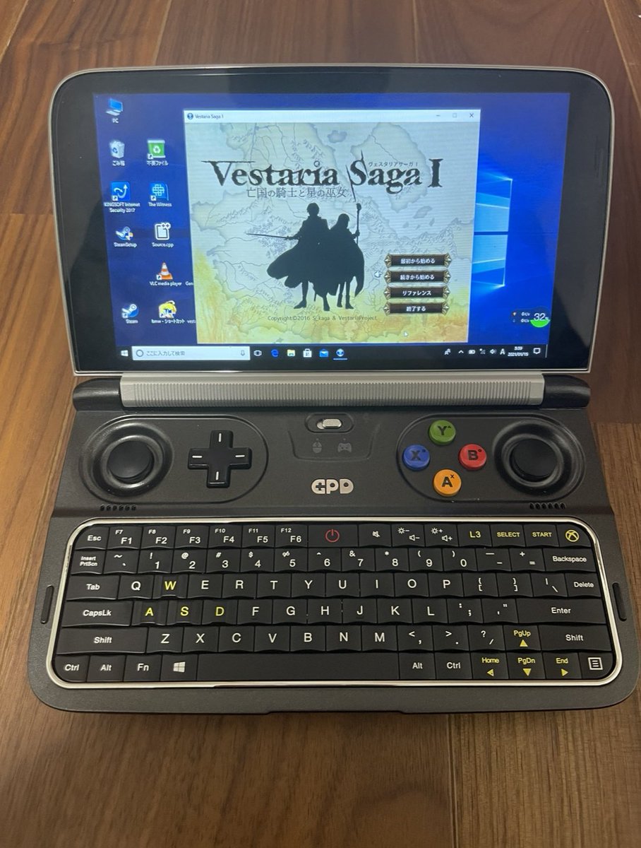 yutan_pot's tweet image. 外出時のヴェスタリアサーガとバトルムーンウォーズ銀の専用機として活躍してくれていたGPDWIN2を何年振りかに起動！