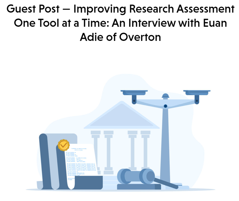 Silvia Dobre ⋆*✩⑅◡̈⃝ *✩ ⋆ (@silviacdobre) on Twitter photo Improving #ResearchAssessment 1 tool at a time scholarlykitchen.sspnet.org/2024/02/08/gue… via <a href="/scholarlykitchn/">Scholarly Kitchen</a>
<a href="/Stew/">Euan Adie</a> on data & policymaking:
-how retracted #research is cited in policy doi.org/10.1162/qss_a_…
-how gov. used research when setting ed. policy during pandemic
blog.overton.io/overton-data-i… Improving #ResearchAssessment 1 tool at a time scholarlykitchen.sspnet.org/2024/02/08/gue… via <a href="/scholarlykitchn/">Scholarly Kitchen</a>
<a href="/Stew/">Euan Adie</a> on data & policymaking:
-how retracted #research is cited in policy doi.org/10.1162/qss_a_…
-how gov. used research when setting ed. policy during pandemic
blog.overton.io/overton-data-i…