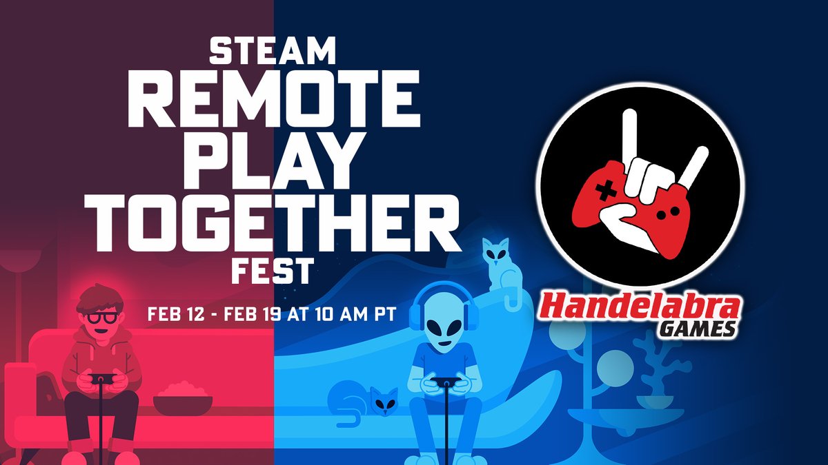 handelabra's tweet photo. Near, far, whereeeeeeeeeever you are!
Now through Feb 19th, save on all your faves during the #RemotePlayTogetherSale 🎮
No matter the distance, play games together (because gaming together is always better ♥️)
https://t.co/PHd3Y4cHko https://t.co/p7xXULzemC