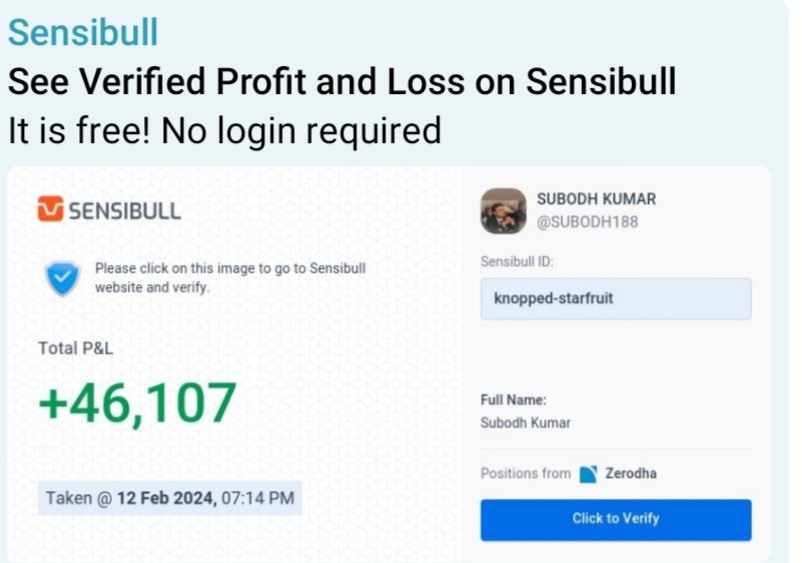 SUBODH188's tweet photo. Intraday Profit= 44.3 K
ROI= 3.69 %

Employed Capital: 12 L

Final Month (February) P&amp;L= -5.7 K
Final Month (February) ROI= -0.47 %

#verifiedbysensibull

https://t.co/46egXtQPvn https://t.co/ThCZTPMqip