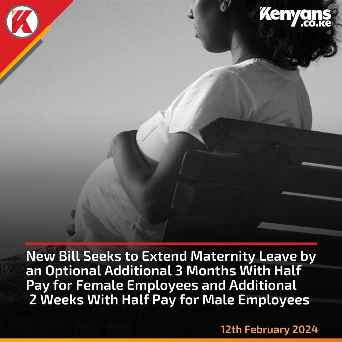 New bill seeks to extend maternity and paternity leave as an option with half pay for employees