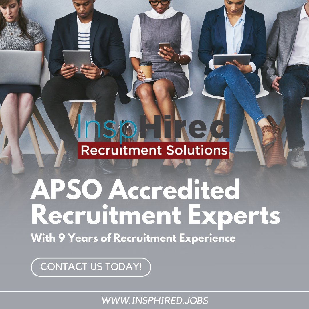 InspHiredSA's tweet image. Unlock your career potential with APSO Accredited Recruitment experts – your trusted pathway to success! 🚀 

Visit our website and explore our open jobs, your next opportunity is just a click away. (Link in bio)

#APSO #RecruitmentExperts  #CareerGrowth #jobseekers