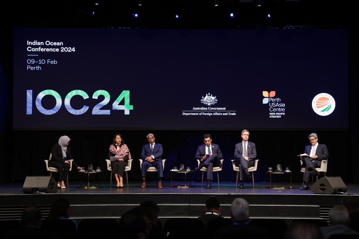 rajeshpadmar's tweet image. 7th Indian Ocean Conference organised by India Foundation held on February 9 and 10, 2024 at Perth, Australia. Ministers from 16 countries, including one Head of State, Officials from 16 countries and 6 multilateral organisations, delegates from over 40 countries attended the…