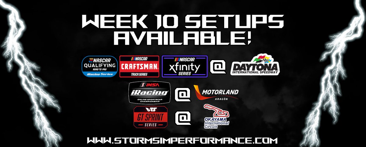 Week 10 setups are now LIVE! Storm through the competition by clicking the link to the website below! Good luck to everyone this week! 

We are also hiring for multiple builder positions! Message us to learn how to become a member of the Storm SP family! 

Join Our Discord!⤵️