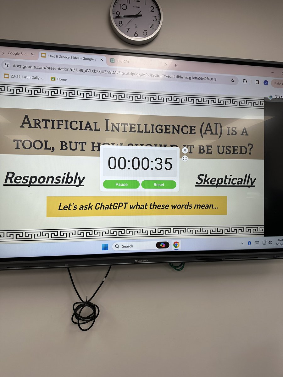 ap_hoff's tweet image. AI Classroom Lesson with academic student conversation